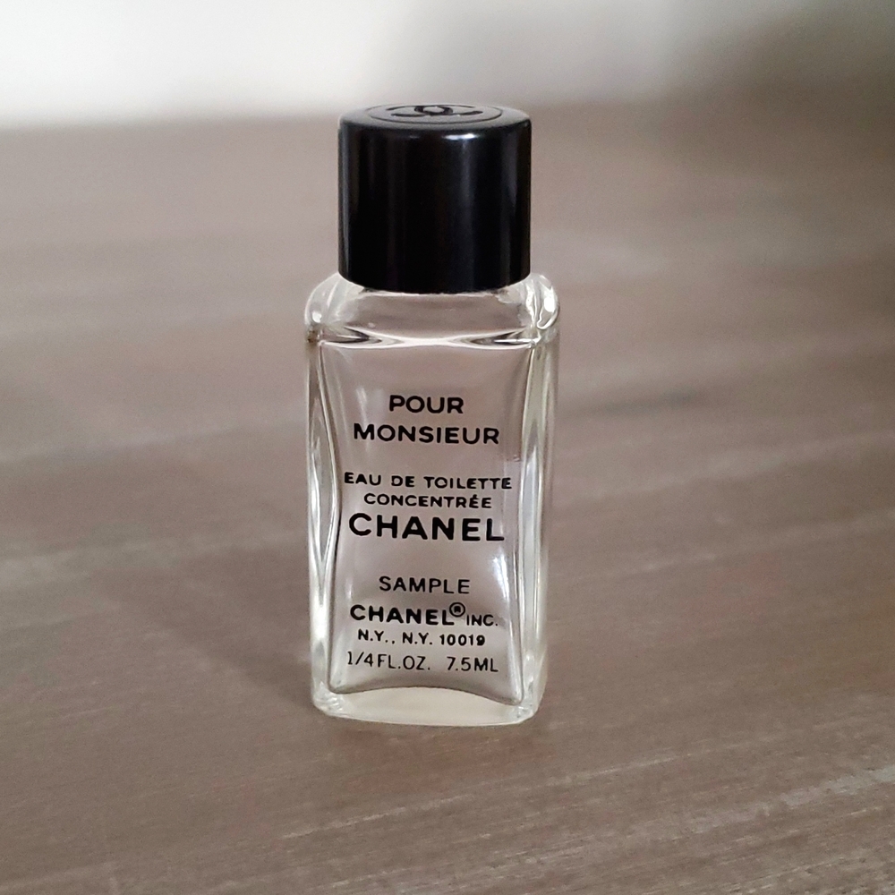 Vintage CHANEL Glass bottle POUR MONSIEUR